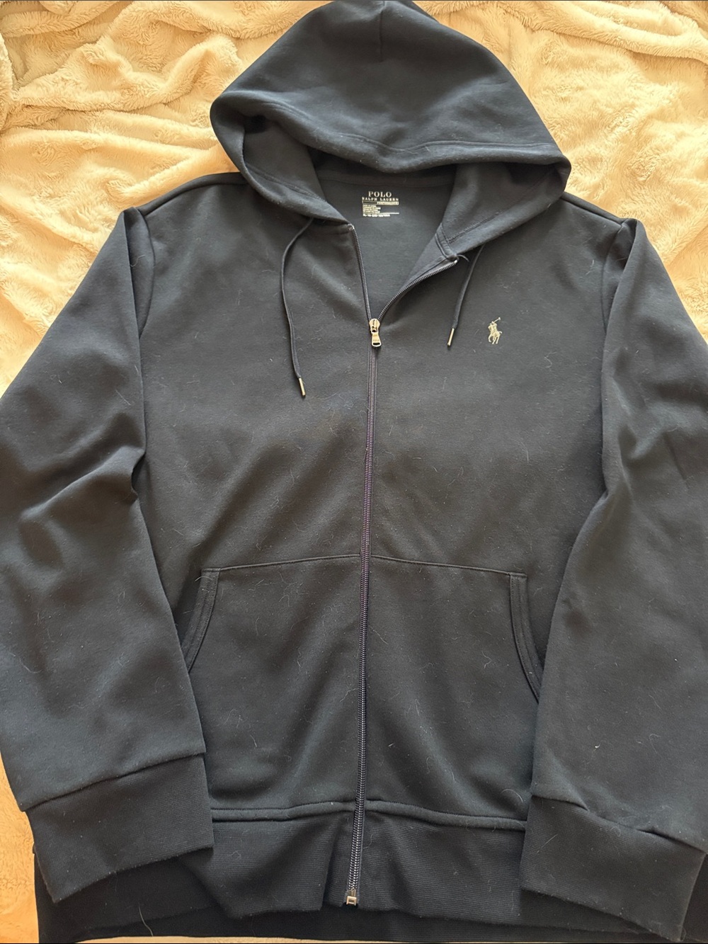 Polo by Ralph Lauren Men's navy Full-Zip Hoodie with Embroidered Pony